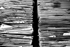 Stacks of paper