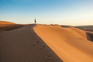 Man in a desert