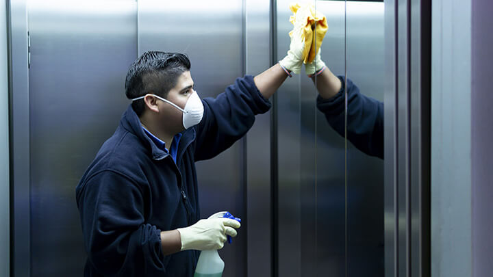 Cleaning COVID-19 As frontline cleaners work to reduce surface germs it is important for building patrons to know how COVID-19 spreads so that they can stay healthy.