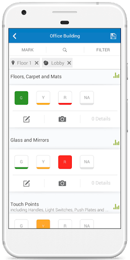 Our building management software gives your team the power to customize every inspection point and grading scale, giving you complete control over your team's cleaning standards.